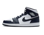 画像1: Air Jordan 1 Mid   White/Obsidian/Metallic Gold 554724-174 Jordan ジョーダン シューズ   【海外取寄】 (1)