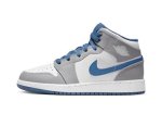 画像1: Air Jordan 1 Mid GS White/True Blue/Gray DQ8423-014 Jordan ジョーダン シューズ   【海外取寄】【GS】キッズ (1)