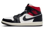 画像1: Wmns Air Jordan 1 Mid White/Black/Red BQ6472-061 Jordan ジョーダン シューズ   【海外取寄】【WOMEN'S】 (1)