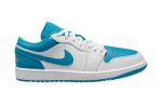 画像1: Air Jordan 1 Low Aquatone Blue/White 553558-174 Jordan ジョーダン シューズ   【海外取寄】 (1)