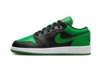 画像1: Air Jordan 1 Low  Black/Lucky Green 553560-065 Jordan ジョーダン シューズ   【海外取寄】【GS】キッズ (1)