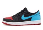 画像1: Wmns Air Jordan 1 Low Retro OG Black/Blue/Gym Red/White CZ0775-046 Jordan ジョーダン NC to Chicago シューズ   【海外取寄】【WOMEN'S】 (1)