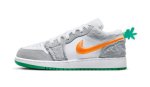 画像1: Air Jordan 1 Low SE GS Rabbit Gray/White/Green/Orange DZ6333-083 Jordan ジョーダン ラビット シューズ   【海外取寄】【GS】キッズ (1)