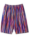 画像1: SUMMER STRIPE SHORTS L-RED 119-069002 LRD AKTR アクター Shorts ショーツ バスパン ウエア  【MEN'S】【SALE商品】 (1)