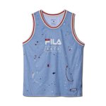 画像1: xFILA MOCK DENIM TANK FADE BLUE 122-048001 FD AKTR アクター ノースリーブ タンクトップ ウエア  【MEN'S】 (1)