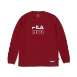 画像1: xFILA LOGO L/S SPORTS TEE RED 122-051005 RD AKTR アクター ロング　Tシャツ ウエア 秋冬物 【MEN'S】【SALE商品】 (1)