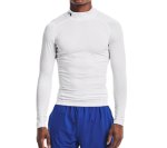 画像1: UA HG COMP MOCK LS White 1369606-100 インナー トップ UnderArmour アンダーアーマー サポーター (1)