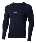 画像1: UA COLDGEAR ARMOUR COMPRESSION L/S CREW SHIRT  Navy 1375373-410 インナー トップ UnderArmour アンダーアーマー サポーター (1)