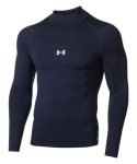 画像1: UA COLDGEAR ARMOUR COMPRESSION L/S MOCK SHIRT Navy 1375374-410 インナー トップ UnderArmour アンダーアーマー サポーター (1)