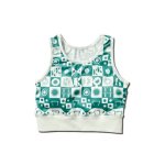 画像1: DESERT DAISY CROP TOP GREEN 222-079001 GR AKTR アクター ノースリーブ タンクトップ ウエア  【WOMEN'S】アパレル【SALE商品】 (1)