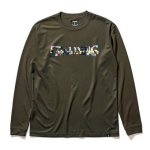 画像1: L/S Tee デジタルノイズロゴ Olive Khaki SMT22117-3900 Spalding スポルディング ロング　Tシャツ ウエア 秋冬物 【MEN'S】 (1)