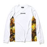 画像1: L/S Tee ボールプリント サイド White SMT22125-2000 Spalding スポルディング ロング　Tシャツ ウエア 秋冬物 【MEN'S】 (1)