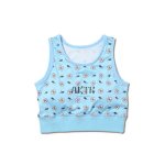 画像1: GLOW CROP TOP BLUE 123-046001 BL AKTR アクター ノースリーブ タンクトップ ウエア  【WOMEN'S】アパレル【SALE商品】 (1)