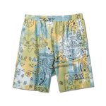 画像1: PAISLEY TIE DYE 6.5-INCH SHORTS GREEN 223-035002 GR AKTR アクター Shorts ショーツ バスパン ウエア  【MEN'S】【SALE商品】 (1)