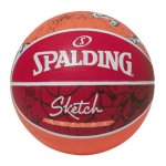 画像1: スケッチ ドリブル ラバー 5号球 Red/Orang 84-558Z Spalding スポルディング ボール  【SALE商品】 (1)