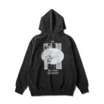画像1: AEROSTEAM PHOTO SWEAT ZIP HOODIE BLACK 223-020010 BK AKTR アクター パーカー アウトウエア ウエア 秋冬物 【MEN'S】【SALE商品】 (1)