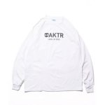 画像1: 68xAKTR L/S LOGO TEE WHITE 223-108005 WH AKTR アクター ロング　Tシャツ ウエア 秋冬物 【MEN'S】 (1)