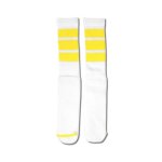 画像1: FEEL FREE MOSNTER SOCKS WHITExYELLOW 124-043021 WHxYL CREWソックス AKTR アクター ソックス (1)