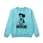 画像1: CARTOON NICK SWEAT CREW NECK LIGHT BLUE 224-030010 LBL AKTR アクター スウェット アウトウエア ウエア  【MEN'S】 (1)