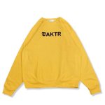 画像1: 68xAKTR LOGO CREW SWEAT YELLOW 224-108010 YL AKTR アクター スウェット アウトウエア ウエア  【MEN'S】 (1)