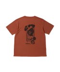 画像1: FREEDOM GRAPHIC LOOSE FIT T/C TEE RED 225-029005 RD AKTR アクター Tシャツ ウエア  【MEN'S】 (1)