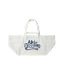 画像1: FREEDOM LOGO BIG TOTE BAG WHITE 225-032022 WH TOTBG AKTR アクター バッグ (1)