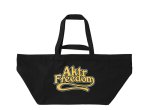 画像1: FREEDOM LOGO BIG TOTE BAG BLACK 225-032022 BK TOTBG AKTR アクター バッグ (1)