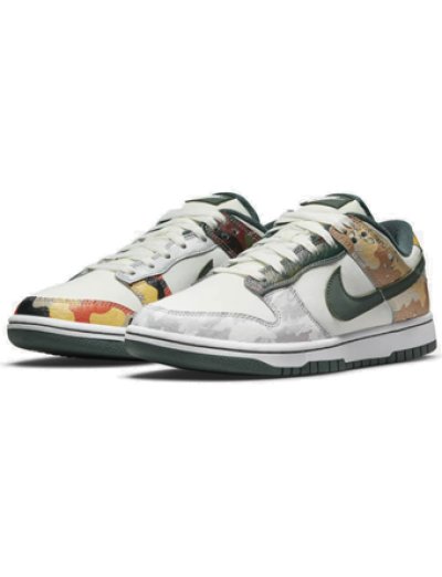 画像1: Dunk Low SE "Camo" Sail/Vintage Green/Total Orange DH0957-100 Nike ナイキ シューズ   【海外取寄】