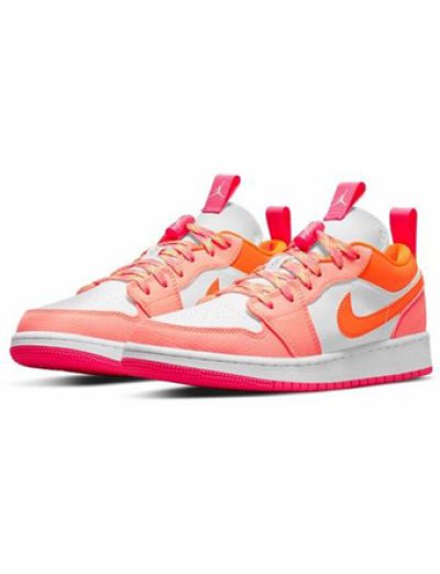 画像1: Air Jordan 1 Low Utility GS Wht/Bright Orange/Coral Pink DJ0530-801 Nike ナイキ シューズ   【海外取寄】【GS】キッズ