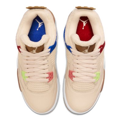 画像1: Air Jordan 4 Retro GS "Wild Things" SAIL/RED/HEMP/VOLT DH0572-264 Jordan ジョーダン シューズ   【海外取寄】【GS】キッズ