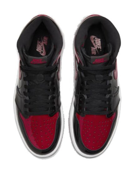 画像1: Air Jordan 1 Retro Hi OG Patent　Bred Blk/Red 555088-063 Jordan ジョーダン シューズ   【海外取寄】