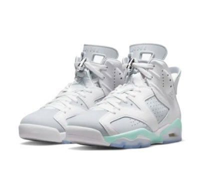 画像1: Wmns Air Jordan 6 Retro Mint Foam Wht/Gray DQ4914-103 Jordan ジョーダン ミントフォーム シューズ   【海外取寄】【WOMEN'S】