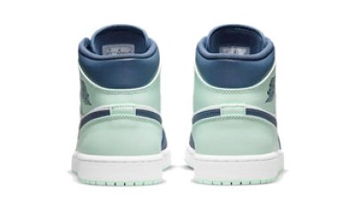 画像1: Air Jordan 1 Mid BLue Mint Wht/Blue/Mint 554724-413 Jordan ジョーダン シューズ   【海外取寄】