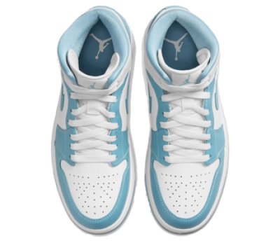 画像1: Wmns Air Jordan 1 Mid UNC Sail/Worn Blue BQ6472-141 Jordan ジョーダン シューズ   【海外取寄】【WOMEN'S】