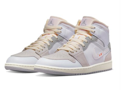 画像1: Air Jordan 1 Mid SE Inside Out  Wht/Gry DM9652-100 Jordan ジョーダン シューズ   【海外取寄】