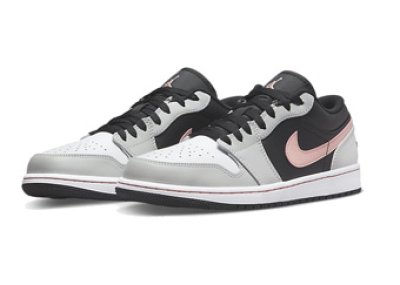 画像1: Air Jordan 1 Low  Black/Gray/Pink 553558-062 Jordan ジョーダン シューズ   【海外取寄】