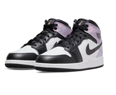 画像1: Air Jordan 1 Mid SE GS Black/White/Coral  DM6216-001 Jordan ジョーダン シューズ   【海外取寄】【GS】キッズ