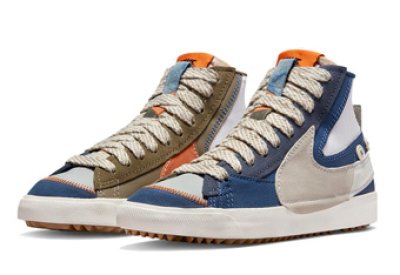 画像1: Blazer Mid Jumbo GREY/BLUE/ORANGE DQ5080-001 Nike ナイキ シューズ   【海外取寄】