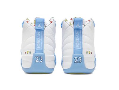 画像1: Air Jordan 12 Retro　GS　Emoji  White/U.Blue DQ4365-114 Jordan ジョーダン エモジ シューズ   【海外取寄】【GS】キッズ