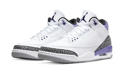 画像1: AIR JORDAN 3 RETRO Dark Iris White/Black/Cement Grey CT8532-105 Jordan ジョーダン シューズ   【海外取寄】