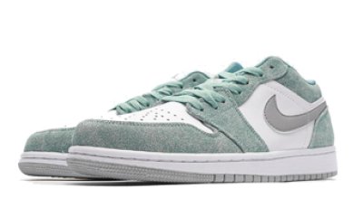 画像1: Air Jordan 1 Low SE White/Emerald DN3705-301 Jordan ジョーダン スウェード シューズ   【海外取寄】