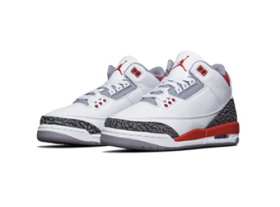 画像1: AIR JORDAN 3 RETRO GS White/Fire Red Cement DM0967-160 Jordan ジョーダン シューズ   【海外取寄】【GS】キッズ