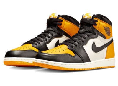 画像1: Air Jordan 1 High Retro OG Yellow Toe Taxi/Black-Sail 555088-711 Jordan ジョーダン シューズ   【海外取寄】