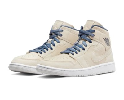 画像1: Wmns Air Jordan 1 Mid SE SANDDRIFT Sail/Indigo DM9126-104 Jordan ジョーダン シューズ   【海外取寄】【WOMEN'S】