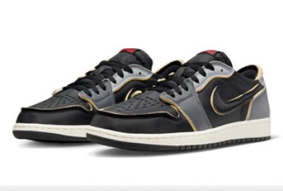 画像1: Air Jordan 1 Low Retro OG Ex Black/Fire Red-Dark Smoke Grey DV0982-006 Jordan ジョーダン シューズ   【海外取寄】