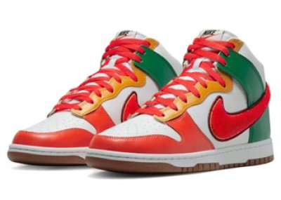 画像1: Dunk high Retro Chenille Swoosh Habanero Red DR8805-100 Nike ナイキ ダンク ハバネロ シューズ   【海外取寄】