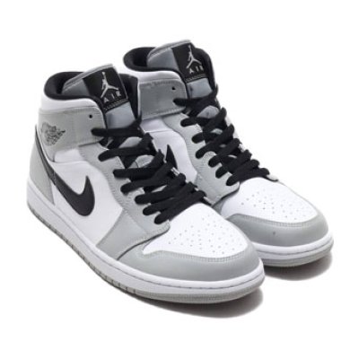 画像1: Air Jordan 1 Mid  SMOKE GRAY/BLACK-WHITE 554724-092 Jordan ジョーダン シューズ   【海外取寄】