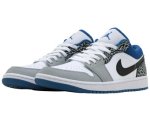 画像2: Air Jordan 1 Low SE WHITE/ BLUE-BLACK-CEMENT GREY DM1199-140 Jordan ジョーダン シューズ   【海外取寄】 (2)