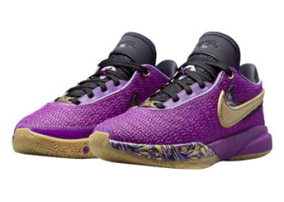 画像1: Lebron 20 SE GS Purple/Metallic Gold-Black FD0207-500 Nike ナイキ シューズ  レブロン ジェームス 【海外取寄】【GS】キッズ