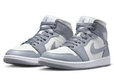 画像1: Wmns Air Jordan 1 Mid  Stealth Sail/Gray BQ6472-115 Jordan ジョーダン シューズ   【海外取寄】【WOMEN'S】